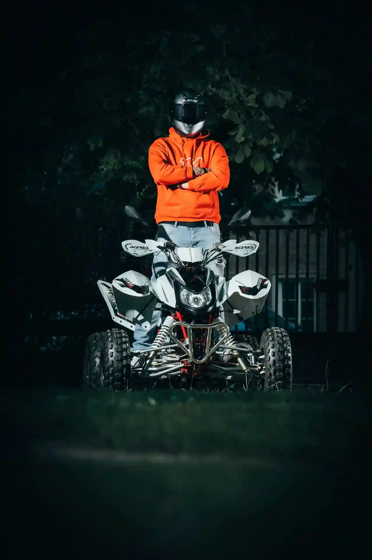 Cool pose on quad